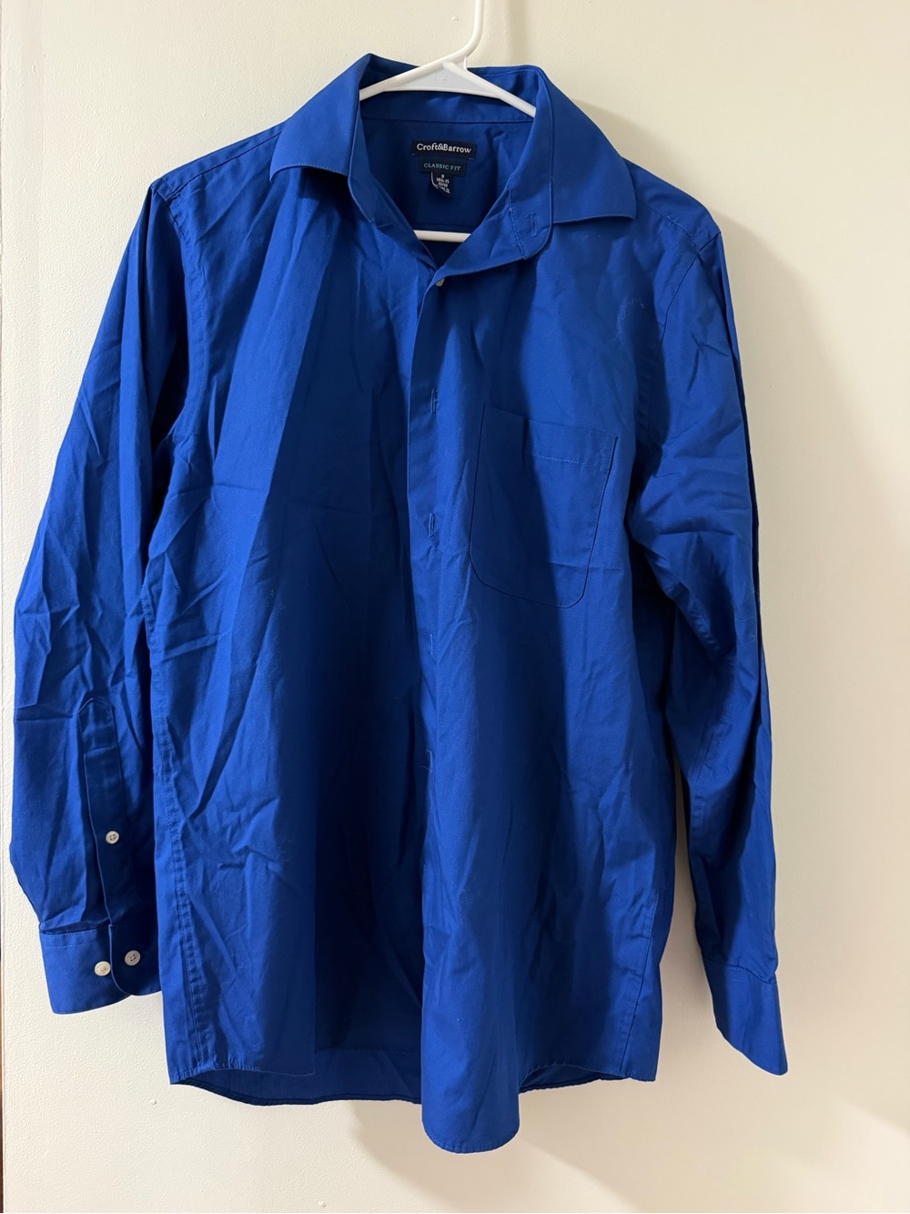 Croft & Barrow Shirt Jacket Mens S Blue Like New Lightweight Button Front